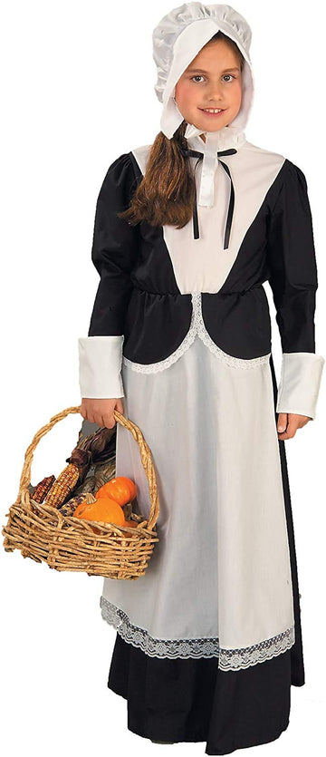 Rubie'S Child'S Forum Pilgrim Girl Costume, Large,Black/White