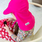 Vaenait Baby Girls Sun Protection Sporty Flap Swim Hat Uv Upf 50+ Flap Cap Hot Pink S