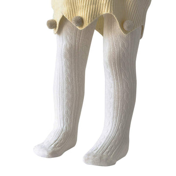 Zando Infant Soft Tights Toddler Seamless Leggings Tights For Baby Girls Winter Knit Warm Newborn Pants Stockings 1 Pack White X