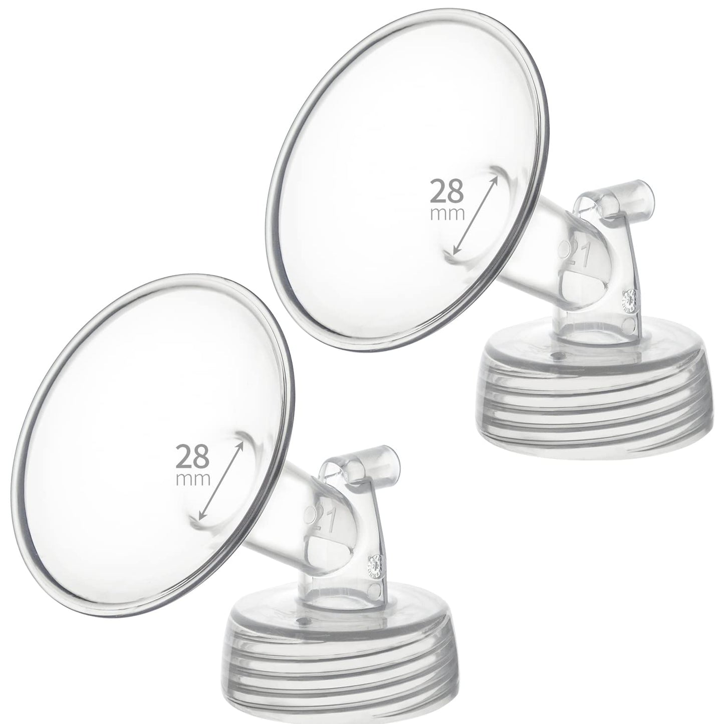 Belmikal 28mm 2 pc Flange Compatible with Spectra S2 S1 9 Plus Ameda MYA Motif Luna Breastpumps Replacement to Pump Parts and Fl