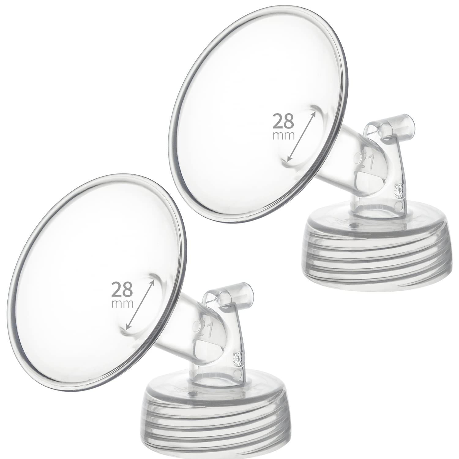 Belmikal 28mm 2 pc Flange Compatible with Spectra S2 S1 9 Plus Ameda MYA Motif Luna Breastpumps Replacement to Pump Parts and Fl
