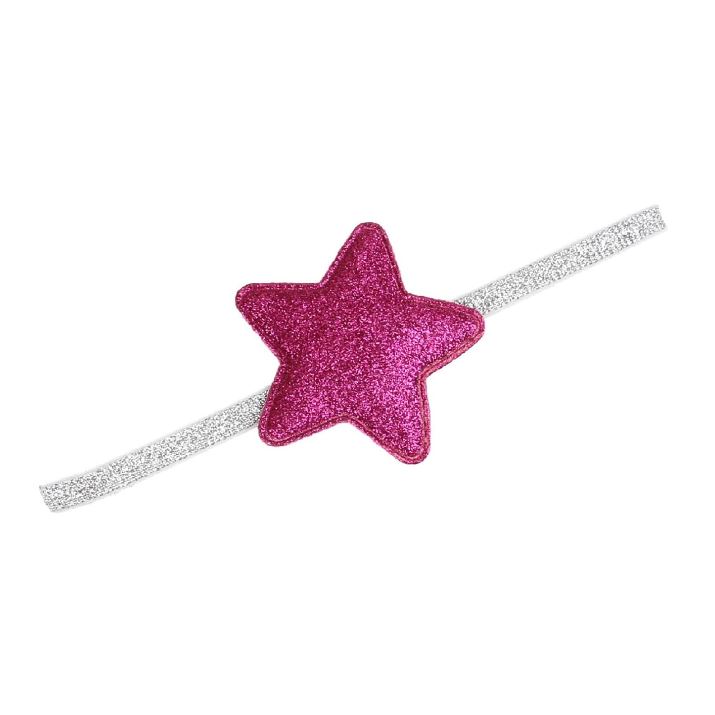 Syga Baby GirlS Glittery Star Headband Soft & Stretchable Fabric Hairband For Infants, Toddlers Little Princesses (03 Years Da