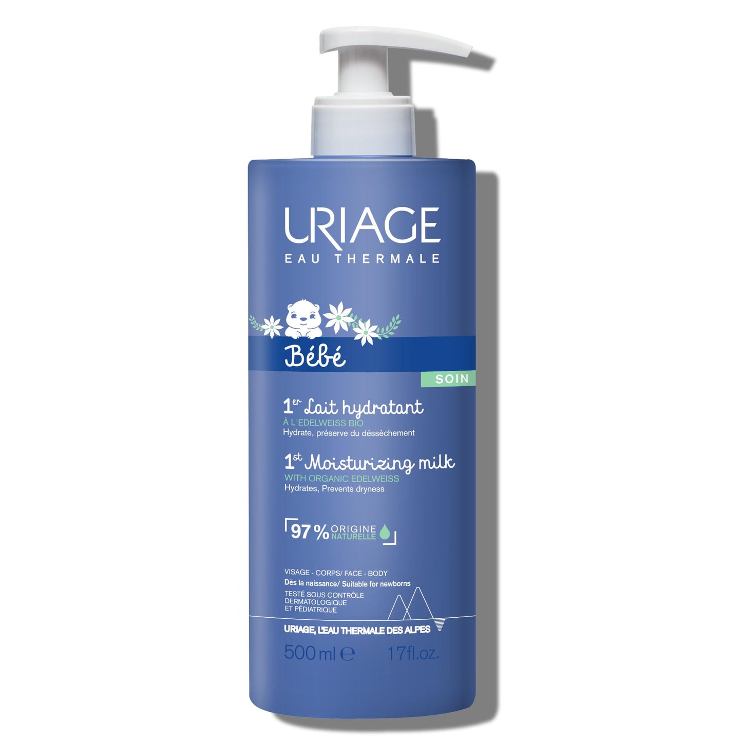 Uriage Baby 1St Moisturizing Cream With Organic Edelweiss & Shea Butter | Hydrates & Prevents Dryness, Fast-Absorbing, Non-Stick