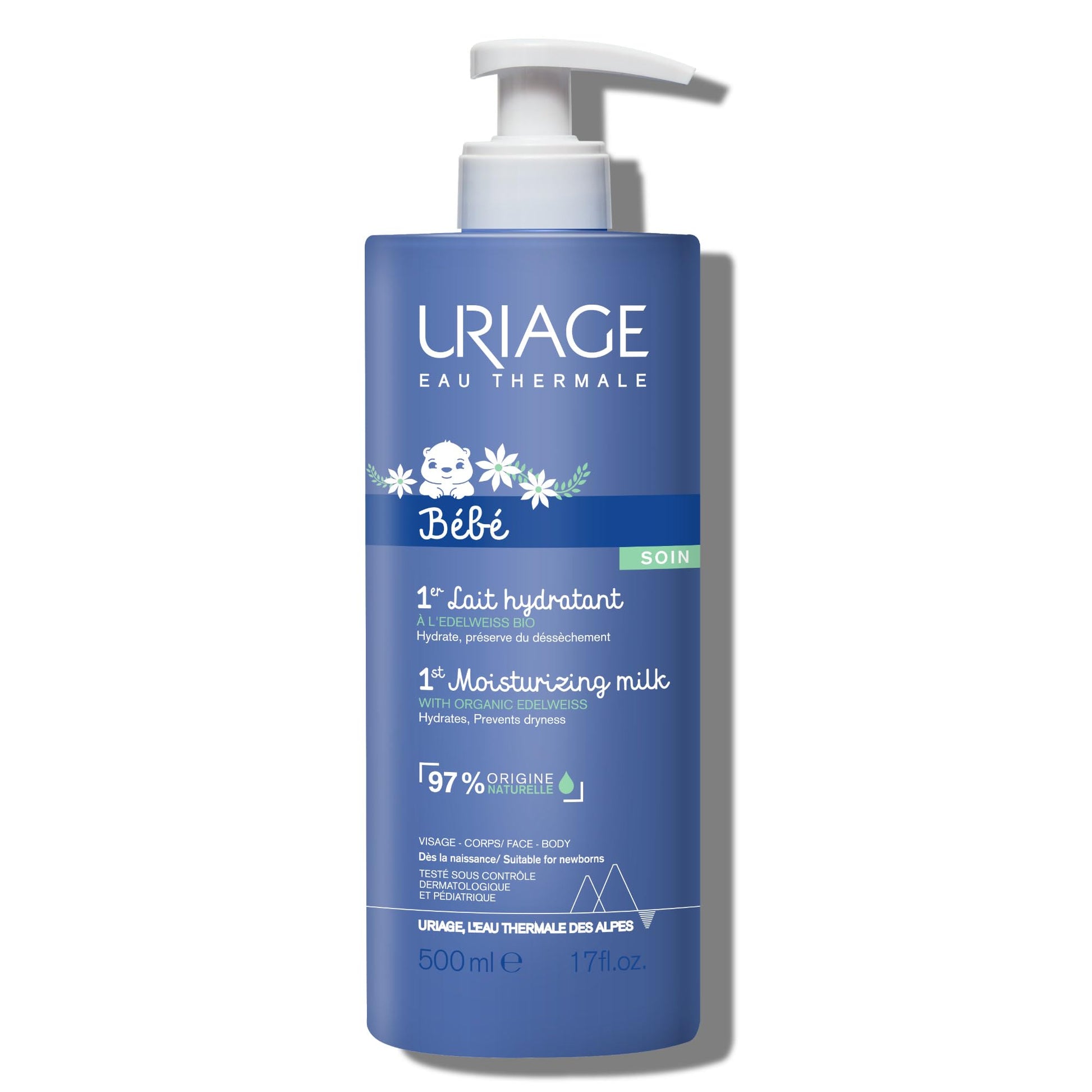 Uriage Baby 1St Moisturizing Cream With Organic Edelweiss & Shea Butter | Hydrates & Prevents Dryness, Fast-Absorbing, Non-Stick