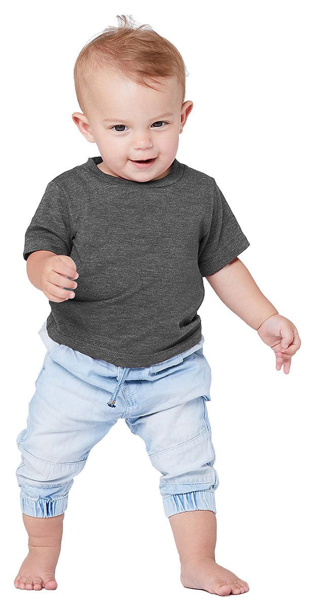 Bella Canvas Infant Jersey Short Sleeve T-Shirt 3-6Mos Dark Gry Hthr
