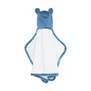 Little Giraffe Luxe Baby Towel With Ears, 24' X 41', Cornflower
