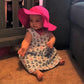 Baby White Hat Toddler Girl Sunhat 50+ Infant Spf Hat Protective Wide Brim Infant Bucket Hat Girls,12-24 Months