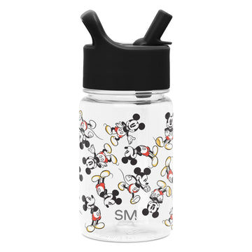 Simple Modern Disney Mickey Mouse Kids Water Bottle Plastic BPA-Free Tritan Cup with Leak Proof Straw Lid | Reusable and Durable