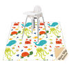 Womumon Splat Mat For Under Highchair/Arts/Crafts, Baby Reusable Waterproof Anti-Slip Floor Splash Mat, Portable Play Mat And Ta