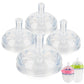 Sippy Straw Cup Nipples for Comotomo Baby Bottles,Food Grade Silicone Straw Top,Variable Flow Soft Nipple,6m+,4-Count