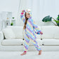 Riverchan Kids Unicorn Onesie Animal Pajamas Halloween Cosplay Costume Sleepwear Gift For Girls And Boys (6-8 Years, Colourful C