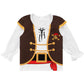 Auggle Baby Boy Outfits Pirate Set For Children Halloween Costume Kid Long Sleeve With Head Scarf (Red,4T)