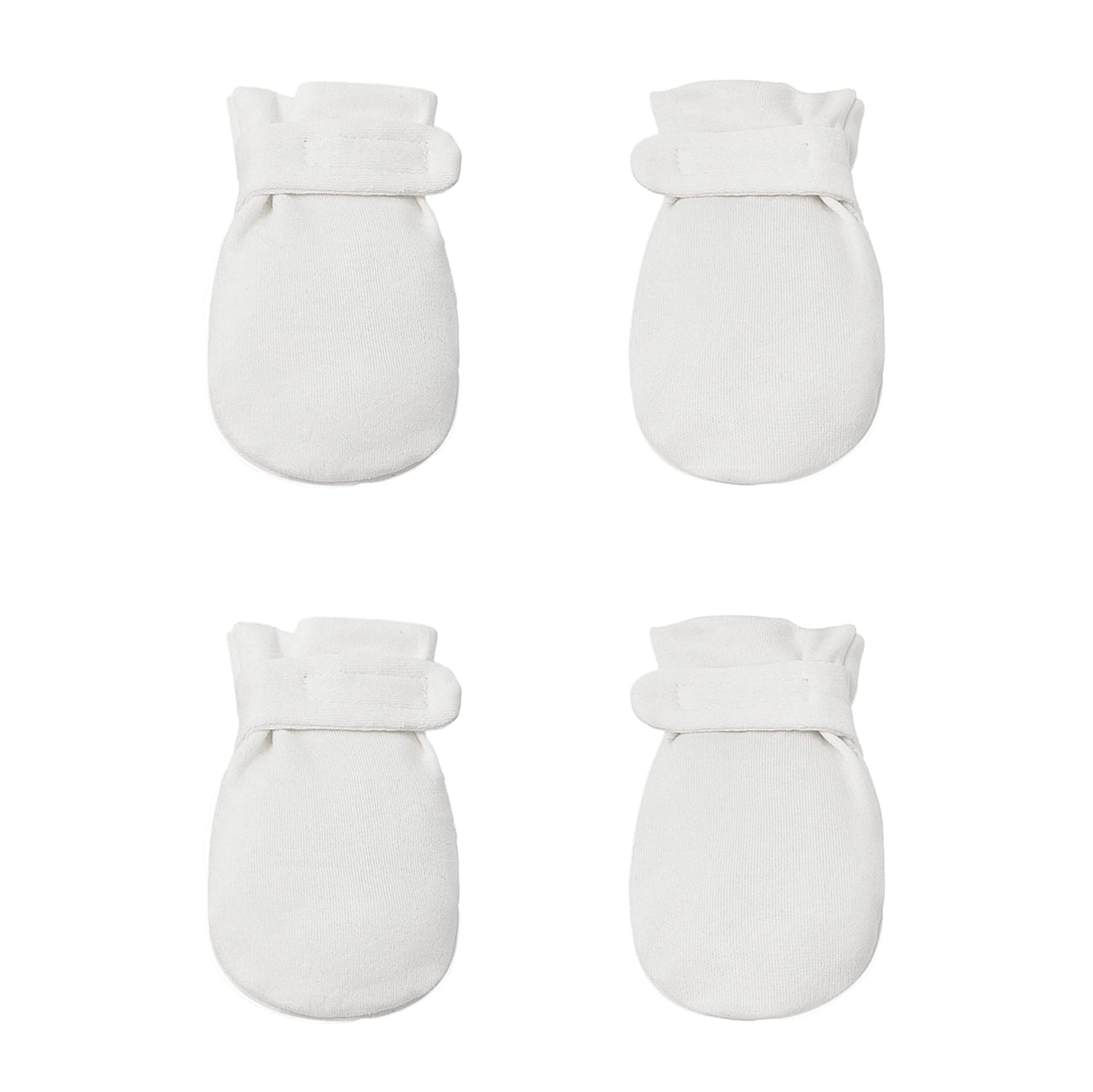 Newborn Baby No Scratch Mittens Stay On, 100% Cotton Breathable, Adjustable Infant Gloves For Baby Boys Girls Mittens