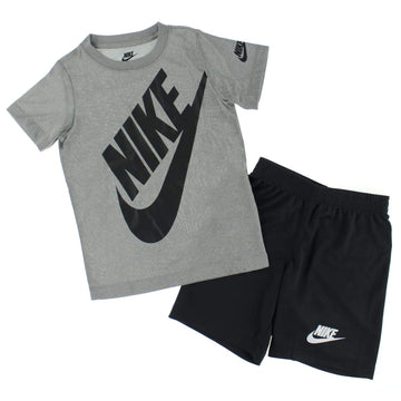Nike Baby Boy'S Dri-Fit Logo Graphic T-Shirt & Shorts Two-Piece Set (Infant) Black 18 Months (Infant)