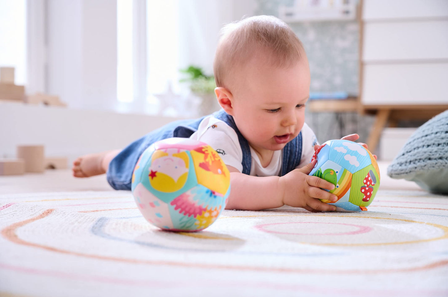 HABA Baby Ball Rainbow World 4.5  for Babies 6 Months and Up