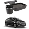 Oshotto (FT04) Foldable Car Auto Headrest Rear Back Seat Table Drink Food Cup Tray Holder Compatible with Ford Aspire  Black