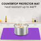 Extra Large Silicone Mats For Kitchen Counter, 27.6'' X 19.7'' Nonskid Silicone Placemats For Kids, Nonstick Purple Silicone Mat