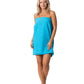 Turkish Linen Womenas Waffle Spa Body Wrap With Adjustable Closure (One Size, Turquoise)