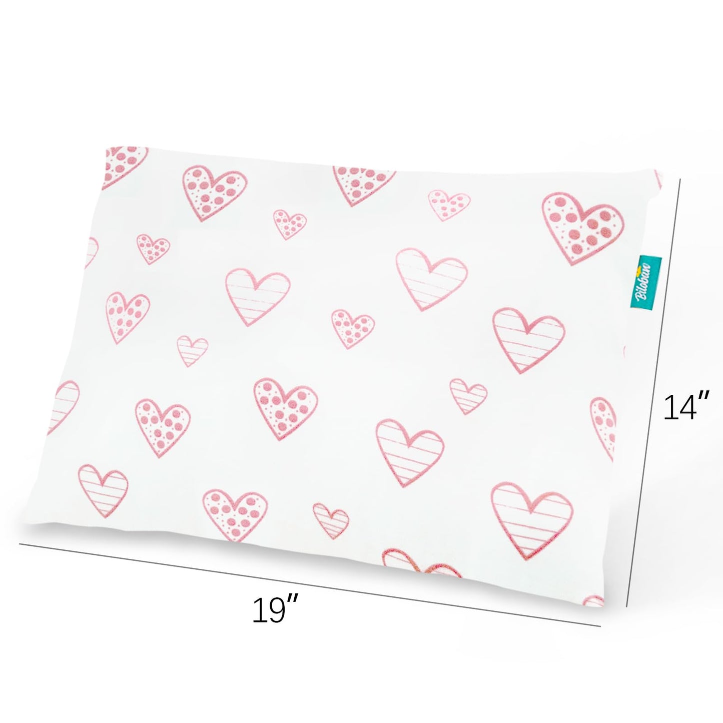 Biloban Organic Cotton 2 Pack Kids Toddler Pillowcase For Children Toddler Pillows 13'X 18' Or 14'X19', Envelope Travel Todd