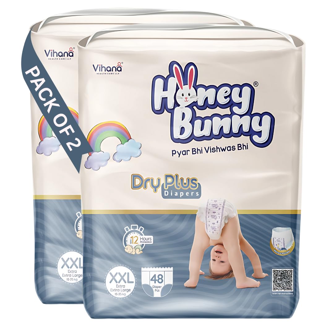 Honey Bunny Baby Diaper Pants Super Soft Dry Plus 12 Hour Protection Xxl96