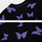 Biniduckling Baby Crew Neck Sweatshirt Girls 18 Months Butterfly Black