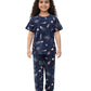 ANTHRILO Summer Solar Dreams Girls Short Sleeve Pyjama Set  Navy