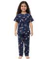 ANTHRILO Summer Solar Dreams Girls Short Sleeve Pyjama Set  Navy