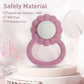 Dirbabi Rattle Teether, Lion Shape Montessori Baby Sensory Teething Toys, Food Grade Silicone BPA Free, Newborn Essentials Must