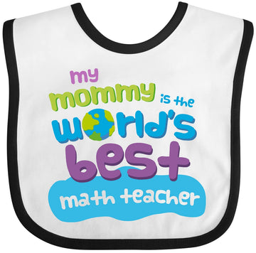 Inktastic Math Teacher Gifts For Kids Baby Bib White And Black 25B9A