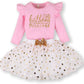 Cm C&M Wodro Toddler Kids Baby Girls Birthday Princess Outfits Vest Sleeveless Tank Top Dot Mesh Tutu Skirt Set(B-Pink, 2-3T)