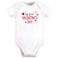 Hudson Baby Unisex Baby Cotton Bodysuits, Valentine Sweetheart, 0-3 Months