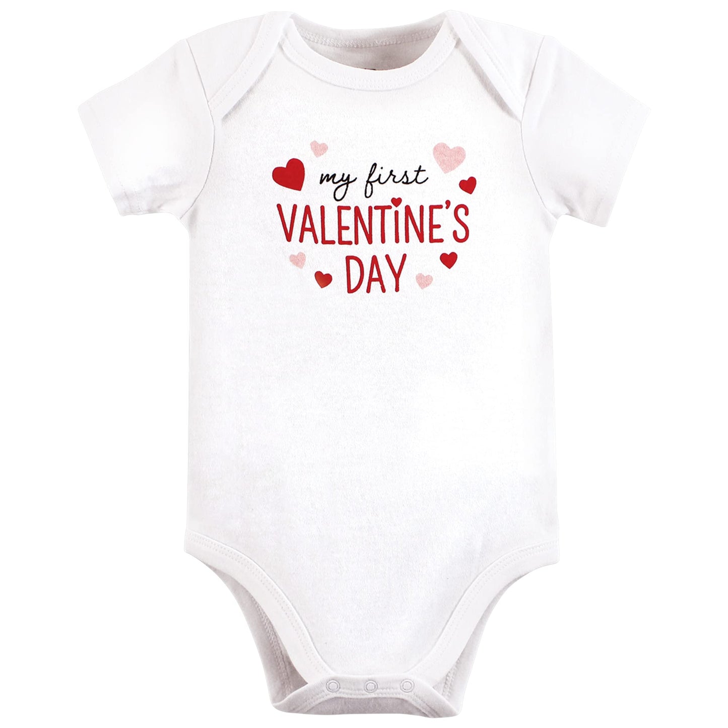 Hudson Baby Unisex Baby Cotton Bodysuits, Valentine Sweetheart, 6-9 Months