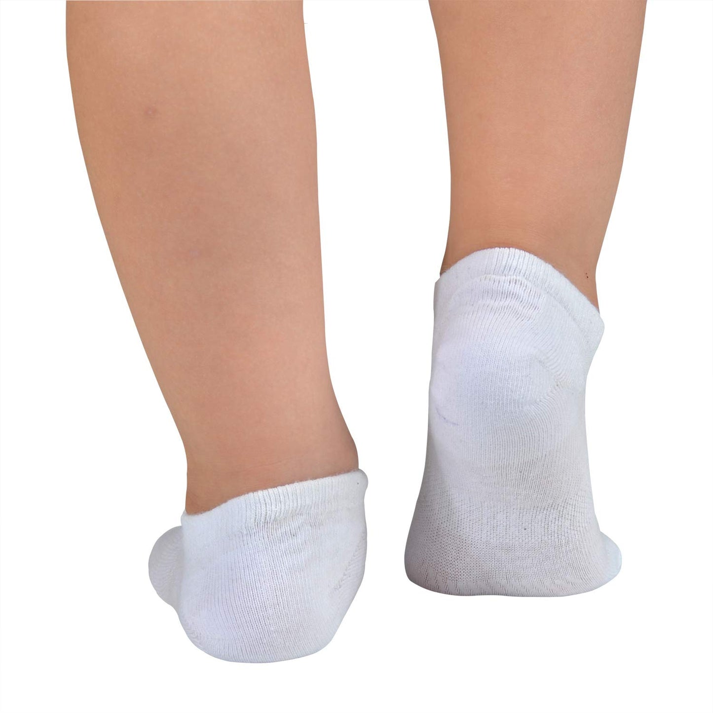 Jormatt 6 Pairs Toddler Little Girls Boys No Show Socks Thin Cotton Soft Anti Slip Low Cut Socks Breathable With Grips, White M