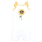 Hudson Baby Unisex Baby Cotton Rompers, Sunflower, 9-12 Months