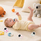 Cuxnoo Baby Teething Spaceman Toy for 3+ Months Infants Sucking, Food Grade Silicon Astronaut Styling Teether, BPA Free (Blue)