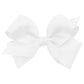 Wee Ones Girls' Classic Grosgrain Hair Bow On A Weestay No-Slip Hair Clip, For All Ages, Small, White