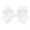 Wee Ones Girls' Classic Grosgrain Hair Bow On A Weestay No-Slip Hair Clip, For All Ages, Small, White