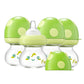 Yohkoh Newborn Glass Baby Bottles With Slow Flow Nipple For 0+ Months, Wide Neck Feeding Bottle, 2.7Oz/80Ml (Green, 2.7Oz (Pack
