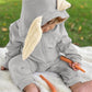 Agqt Baby Boys First Easter Romper Bunny Ear Halloween Animal Costumes Bodysuits Long Sleeve Hoodie Outfit Gray Size 12-18 Month