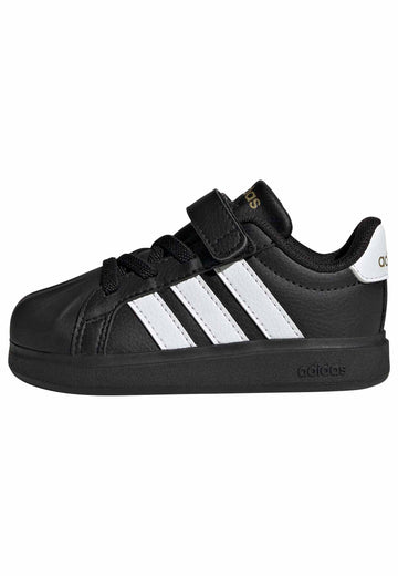 Adidas Unisex-Baby Streetalk Elastic Lace, Black/White/Gold Metallic, 6