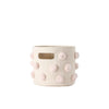 Pehr Pom Pom Basket, Mini (Blush) | 100% Cotton Canvas Storage for Nursery, Playroom & Home | Decorative Organizer | 8   D x 7  