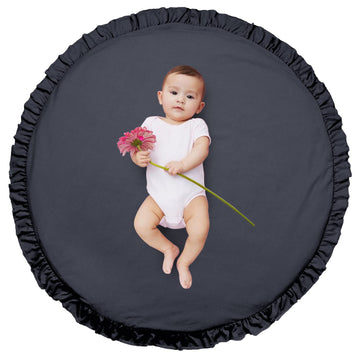 Abreeze Baby Cotton Play Mat Soft Crawling Mat White Detachable Washable Game Blanket Floor Playmats Kids Infant Child Activity