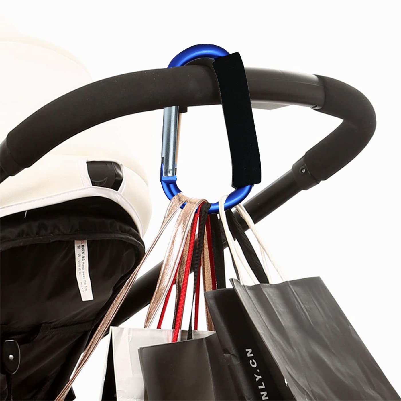 Stroller Hooks By Baby,Large Stroller Hooks For Mommy, 2 Pcs Carabiner Stroller Hook Organizer For Hanging Purses, Diaper Bag, S