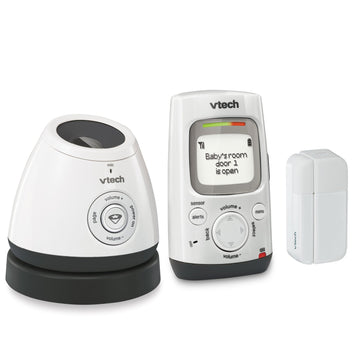 Vtech Dm271-102 Audio Baby Monitor With Glow-On-Ceiling Night Light, Open Or Closed Door/Window Sensor, Vibrating Sound-Alert, T