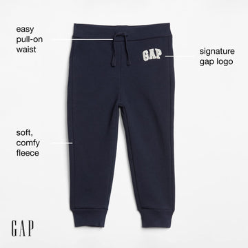 GAP Baby Boys Logo Pull-on Joggers Sweatpants, Light Heather Grey B08, 5T US