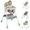Ktaxon Baby High Chair, 6-in-1 Portable Feeding Rocking Seat with Adjustable Backrest, Removable Tray and 5-Point Safety Harness