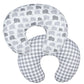 Bxuanw Nursing Pillow Cover Stretchy Pillow Slipcovers For Breastfeeding Moms Two-Sided Design (Parent-Child Elephant)