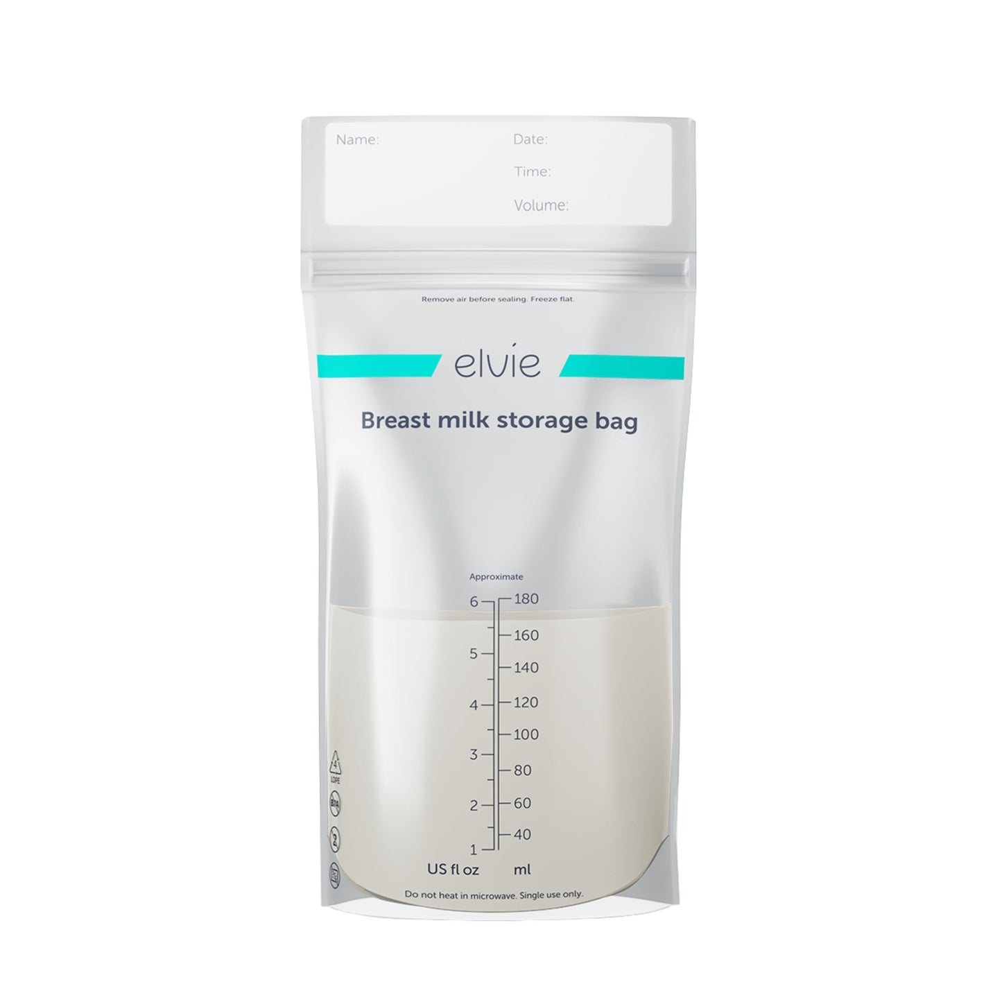 Elvie - Leak-Proof Breastmilk Storage Bags - Freeze and Warm Breast Milk - At Home or On The Go - Hygienic Double-Seal Zipper - 