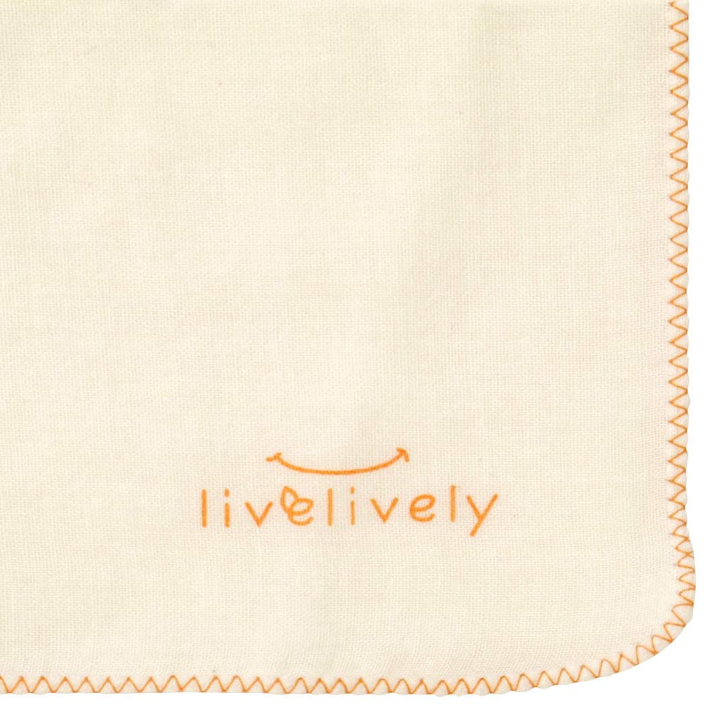 Livelively 3-Pack 100% Natural Organic Cotton Gauze Washcloths Wipes Face Towels For Babies With Sensitive Delicate Skin, Soft A
