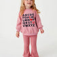 Mujoqe Abc I Love U Baby Girls Sweatshirt Toddler Valentines Day Outfit Kids Heart Print Long Sleeve Shirts Tops 4T